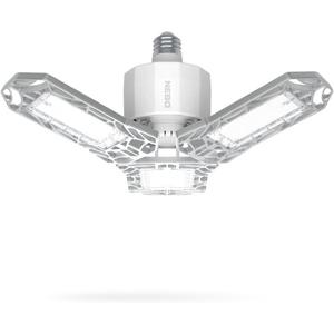 NEBO HIGH BRIGHT 6000 Garage Light | 6000 Lumens, Screws Into Standard Bulb Sockets, Adjustable Panels, Energy Efficient LED Shop Lights, No Rewiring Required, Great for Basements & Attics