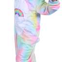 Christmas Cosplay Dress Up Hooded Animal Onesie Costume for Kids 4-12, Plush Xmas Holiday Gift for Boys & Girls (Medium ( 7-8 Years ), Beary Cute)