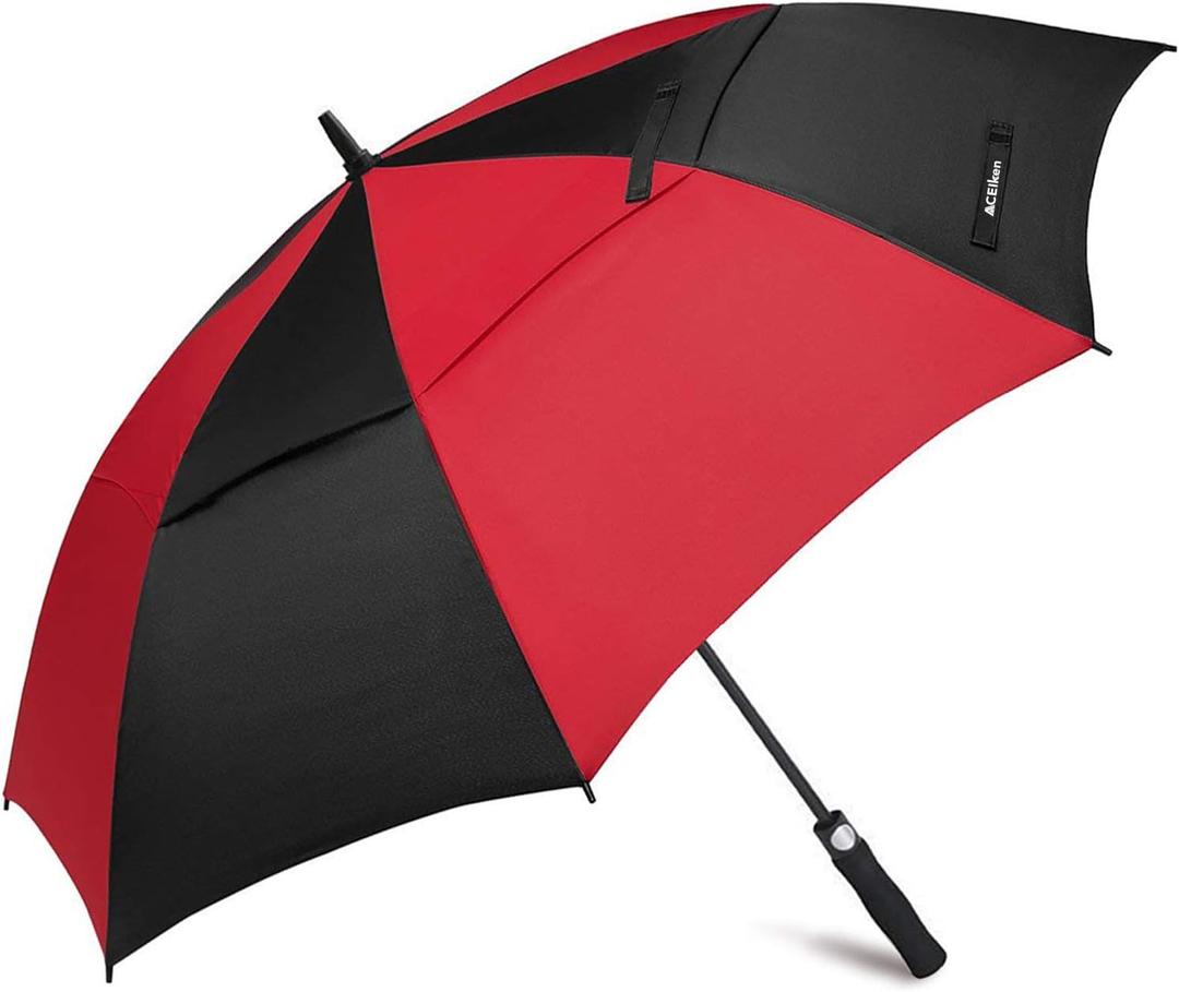 ACEIken Golf Umbrella Large 58/62/68 Inch Automatic Open Golf Umbrella Extra Large Oversize Double Canopy Vented Umbrella Windproof Waterproof for Men and Women
