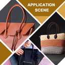 uxcell 2Pcs 24" Leather Purse Strap with Ear Shaped End Bag Handle Replacement for Purse Handbag Wallet - White