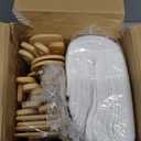 Funnymoom 24 Set Bridal Shower Party Favors Kitchen Utensils Set Bamboo Wooden Spoons for Cooking Artificial Eucalyptus Stems Waffle Towel and Thank You Tags for Guests Prizes Wedding Baby Shower