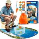 Toilet Fishing Funny Gifts for Men - White Elephant Gifts Potty Fisher to Kill Time, Bathroom Fishing Novelty Gag Gifts for Men Dad Husband Adults, Prank Joke Dad Gifts