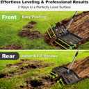 30"x10" Lawn Leveling Rake, Angled Design Yard Leveling Rake for Soil, Sand