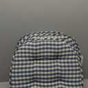 Klear Vu Omega Non-Slip Chair Cushions, Assembled in USA, U-Shaped Skid-Proof Seat Pads for Dining Room, Kitchen, Office, 15"x16", 4 Pack, Gingham Blue 4 Count