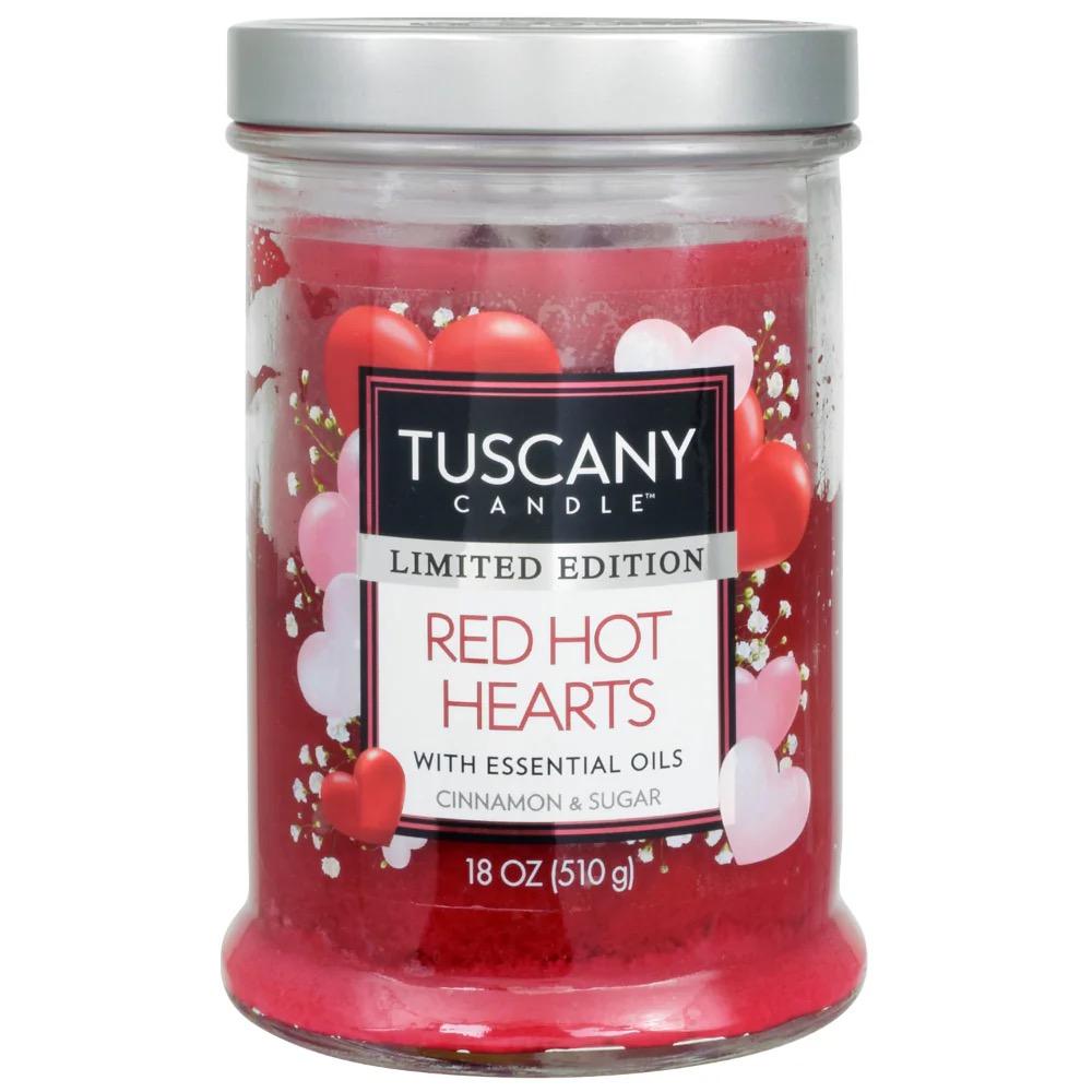 Tuscany Candle Red Hot Hearts 18 Oz