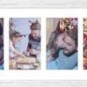 8x26 Collage Frame with 6 Openings 4X6 Pictures, Multiple Picture Frame with Mat, Wall or Tabletop Decor, White Wood Grain (1 Pack)