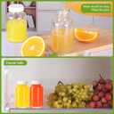 12 Pack 4 oz Glass Juice Shot Bottles with Caps, 120 ml Empty Wellness Shot Bottle, Reusable Clear Glass Bottles with Lids for Juice, Ginger Shots and Homemade Beverages