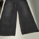 Women's Wide Leg Jeans High Waisted Stretchy Denim Pants Elastic Waist Pull On Sweatpant Jeans Trendy Baggy Loose (Large, Black)