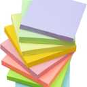 (8 Pads) Sticky Notes 3 x 3 in, Pastel Colorful Super Sticking Power Memo Post Stickies Square Sticky Notes for Office, Home, School, Meeting, 83 Sheets/pad