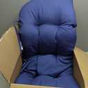 Arden Outdoor Wicker Settee Cushion, 41.5 x 18, Rain-Proof, Fade Resistant Cobalt Blue Texture