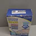 Fygrip Vacuum Storage Bags with Hand Pump, Plastic Packaging Bags, 80% Space Saver Vacuum Seal Bags for Clothing, Travel Lugggage, Blankets, Comforters, 10 Medium