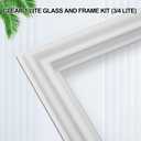 Pushglossy 22"x 48" Entry Door Frame Only Replacement Kit for 1'' Glass (Glass Not Included) 1 Lite Exterior Front Door Window Frame Replacement Grille Inserts Home Improvement Easy to Install Use