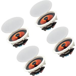Herdio 6.5" 600 Watts Bluetooth Ceiling Speakers Wireless Home Recessed Speaker System Suitable for Indoor,Kitchen,Home Theater,Bedroom,Office,Covered Patio4 Speakers