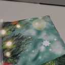 ZTHMOE 7x5ft Polyester Winter Christmas Tree Photography Backdrop Pine Tree Wonderland Background Xmas Santa Glitter Party Decorations Photo Banner Props with Four Holes Easy to Hang