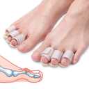 Hammer Toe Straightener Corrector Splint Brace for Women fit 2nd 3rd and 4th Toes - (L-Beige) - 1 Pair