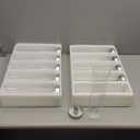 Treela 6 Pcs 2.5" W x 14" H Hurricane Candle Holder Sleeve Bottomless Glass Cylinder Candleholder Tall Candle Glass Cover Clear Open Ended Shade Chimney Tube Cover for Pillar Taper Lamp