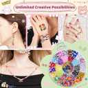 DreGlam TS Beads Kit, Friendship Bracelet Kit  Bracelet Making Kit Includes 12 Mixed-Color Seed Beads, A-Z Letter Beads, Charms & Acrylic Beads  DIY Jewelry Making Kit for Parties & Birthdays