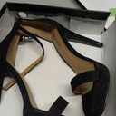 IDIFU Women's Stiletto High Heel Sandals Platform Open Toe Ankle Strap Dress Shoes for Women Bride Ladies in Wedding Bridal Party Homecoming (8, Black Nubuck)