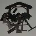 Colingmill 15 PC Christmas Nativity Set Wooden Nativity Scene Christmas Indoor Sign with Base Rustic People Vintage Xmas Centerpiece for Holiday Kitchen Table Shelf