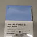 Meeting Notebook for Work Organization - Work Planner Notebook with Action Items, Agenda Planner for Note Taking, 160 Pages (6.9" X 9.9") Project Organizer for Men & Women - Sky Blue