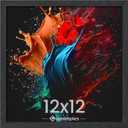 upsimples 12x12 Picture Frame, Wall Gallery Square Frames with Engineered Wood, Black 1 Pack