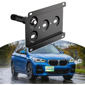 Front License Plate Bracket Compatible with 2016-up BMW F48 X1,11-17 F25 X3, 14-upF26 X4, 14-up F15 X5, 15-up F16 X6, 09-16 E89Z4 No Drill Tow Hook License Plate Holder, Car Tag Frame with Adapter Kit