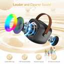 Mini Karaoke Machine, Portable Bluetooth Karaoke Speaker with 2 Wireless Microphones and Party Lights for Kids and Adults, Birthday Gifts for Girls Boys Family Home Party (Black 2 Mics)