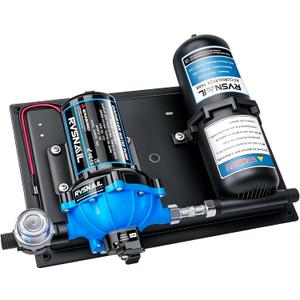 RV Water Pump 12V DC 7GPM 70PSI with 1L Pre-Pressurized Accumulator Tank – Quiet, Durable, Easy Install Water Pump System for RV, Boat, Kitchen, Bathroom, Shower Ready