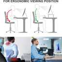 WALI Computer Monitor Stand for Desk, Adjustable Laptop Riser, Desk Monitor Stand Underneath Storage for Office, Home, School Supplies (PTT001-W), 1 Pack, White
