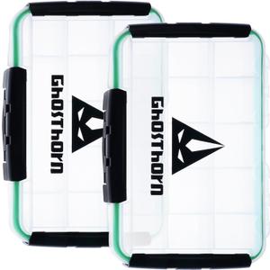 Ghosthorn Fishing Tackle Box,Waterproof 3600 and 3700 Tackle Trays,Tackle Box Organizer with Removable Dividers Storage Lure Box for Lures 2 Packs (3600 * 2)