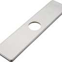 Brushed Nickel Faucet Plate, Sink Hole Cover, Faucet Deck Plate 10 Inch 1 or 3 Hole Long Rectangle Cover Deck Plate Faucet Escutcheon for Bathroom Vanity Sink Faucet Stainless Steel