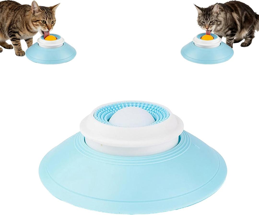 2 x Slow Feeder Cat Bowl, Cat Food Bowl with Cat Lick Ball, Licking A Ball Add More Fun Bowl, Cat Slow Feeder Bowl, Slow Down Eating Speed and Add More Fun for Your Cats.