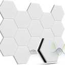 Soundproof Wall Panels Mass Loaded Vinyl Sound Proof Panels High Density 12 Pack Self-Adhesive Sound Barrier 12"X10.2"X0.4" MLV Insulation for Walls, Doors, Ceilings (White)