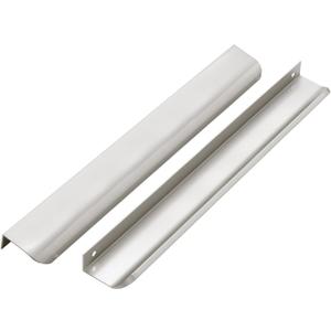 Ravinte 6 Pack Cabinet Handles Finger Edge Pulls 300mm/11.8 inch Silver Drawer Edge Pulls Brushed Nickel Finger Pulls for Cabinets Concealed Handles