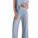 ANRABESS Lounge Sets For Women Summer Rib Knit 2 Piece Pajama Sets 2026 Casual Spring Beach Vacation Outfits Airport Clothes size L