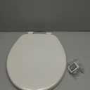 CHURCH Toilet Seat, Easy Clean Hinges Release for Deep Cleans, Durable Enameled Wood Seat, Round, Biscuit