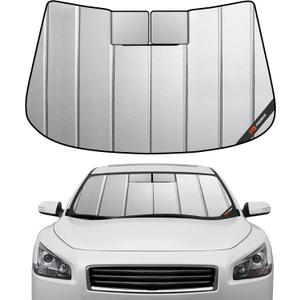 Windshield Sun Shade for Nissan Maxima 2009-2014,Thicken Front Windshield Sunshade for Summer,6 Layers Sun Shield,Accordion Fold (gray)