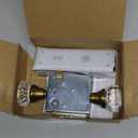 Cielsa Dawn Glass Door Knobs Interior with Lock, Satin Nickel Door Handles, Crystal Door Knobs with Lock(Satin Nickel, Privacy)