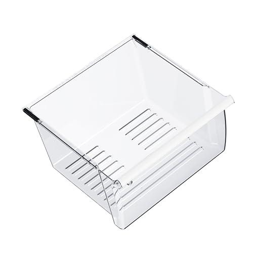 Kojem 2188656 Replacement Crisper Drawer (Upper) Compatible with Whirlpool Kenmore Refrigerator Upper Bin with Humidity Control Plastic (PS) Clear