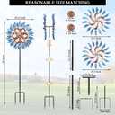 Wind Spinner Large Wind Mill Metal Outdoor Indoor Large Two-Way Wind Sculptures for Garden Patio Yard Decor