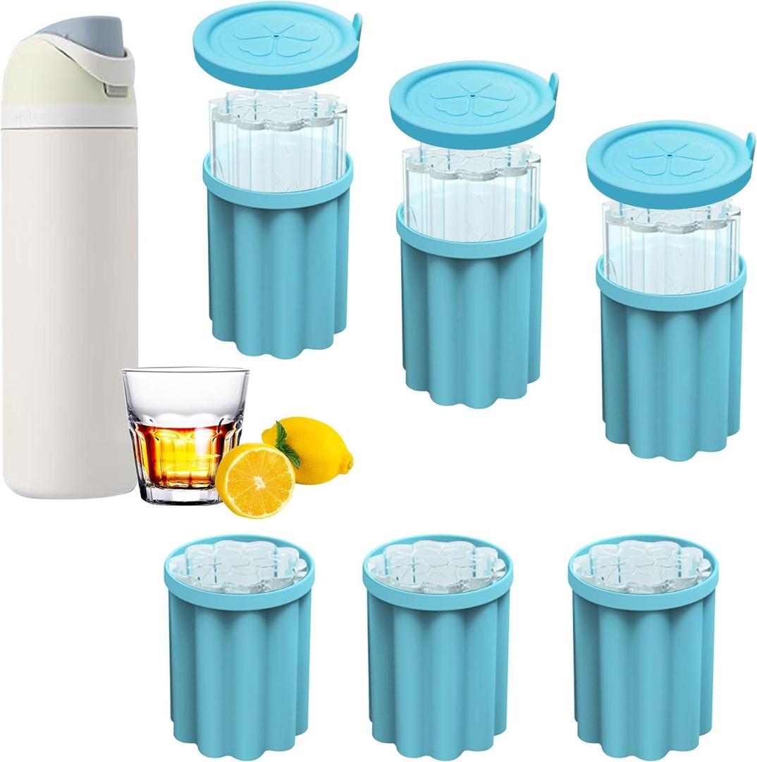 Ice Cube Tray for Owala FreeSip, 3PCS Silicone Ice Cube Molds, Easy Fill and Release Ice Maker for Chilling Cocktails Whiskey Drinks Juice Coffee, for Owala Water Bottle 24/32/40oz Accessories