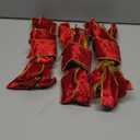 3 Pack Large Christmas Red Bows for Christmas Tree with Gold Border & Back, 12" x 14" Velvet Bows for Tree Topper,Wreaths,Indoor,Outdoor,Fireplace,Stairs,Railing,Porch,Xmas Decoration