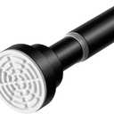 Tension Curtain Rods for Windows 31-77Inch Black Curtain Rod no Drilling Tension Rod Adjustable Curtain Spring Rods for Windows,Closets,Doorway