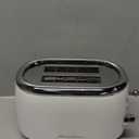 Mueller Retro Toaster 2 Slice with 7 Browning Levels and 3 Functions: Reheat, Defrost & Cancel, Stainless Steel Features, Removable Crumb Tray, Under Base Cord Storage, White