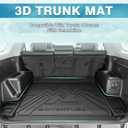 Mixsuper Cargo Liner for Toyota 4Runner 2010-2024 5 Seater (No 3rd Seat or No Sliding Cargo Deck), Trunk Mat for 4Runner Accessories Cargo Mat Rear Trunk Liner Black