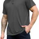 NIASHOT Men's Polo Shirts Tactical Short Sleeve Golf T-Shirt Athletic Collared Summer Shirts (Gray, XL)