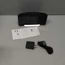 Projection Alarm Clock with FM Radio, USB Charging Port, 0-100% Dimmer, Dual Alarms, HD LED Display, 30 Preset Stations, Sleep Timer, 5 Alarm Sounds, Snooze, Curved Screen, Digital Clock for Bedroom (Blue)