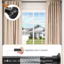 ALLZONE Tension Curtain Rods for Windows 66 to 120 Inches, Black Curtain Rods No Drilling, Heavy Duty Extra Long Tension Rod for Curtains, Outdoor Curtains Rod for Patio, Bedroom