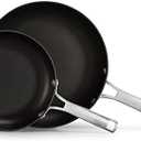 Calphalon Nonstick Frying Pan Set with Stay-Cool Handles, 8- and 10-Inch, Grey
