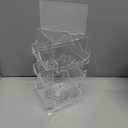 Sticker Display, Rotating Display Stand, Clear Business Card Holder, Acrylic 3 Tier Spinning Display Stand Holds 3.5" Greeting Gift Brochure Postcard for Office Home Desk Vendor Events Booth Supplies